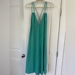 Casual teal midi dress